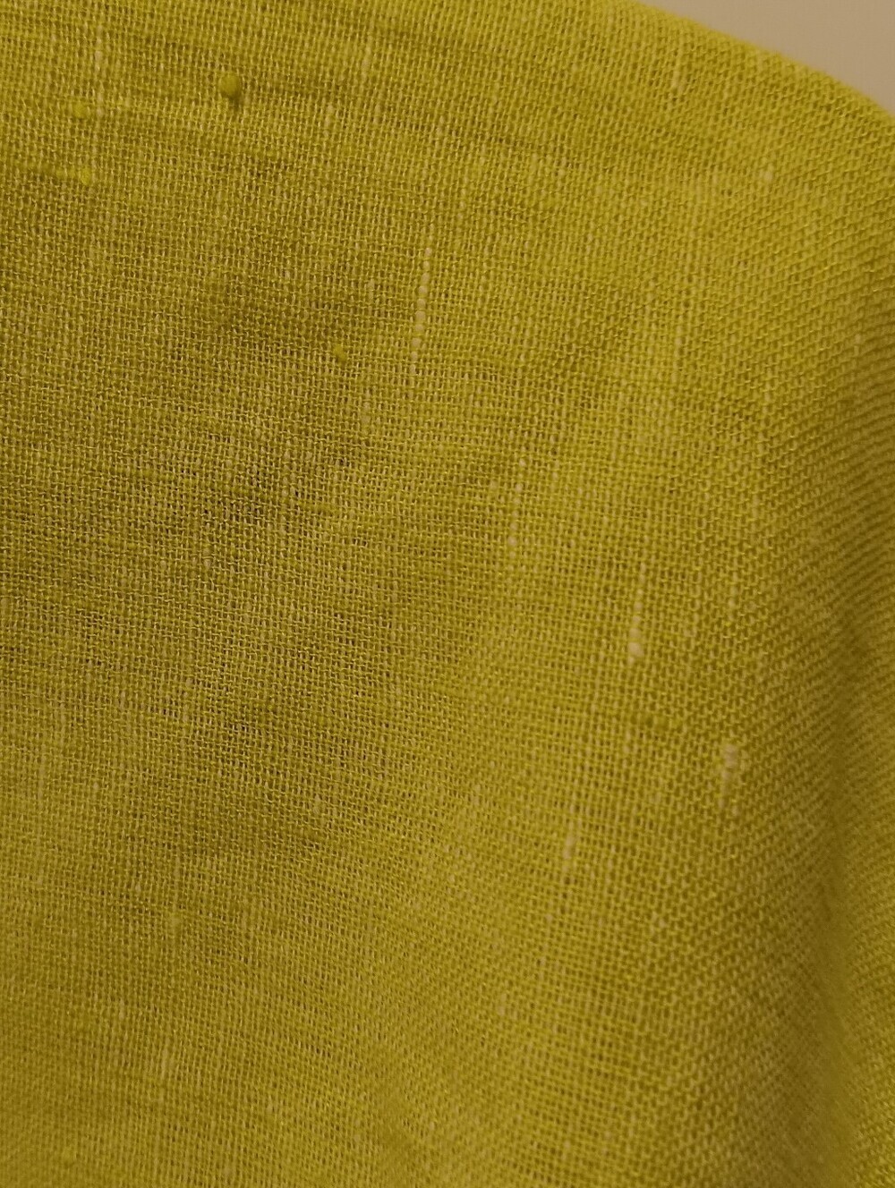 Sigrid Olsen| 100% Linen Button Down Tunic Chartreuse Relaxed Oversize  Sz L - Picture 8 of 16